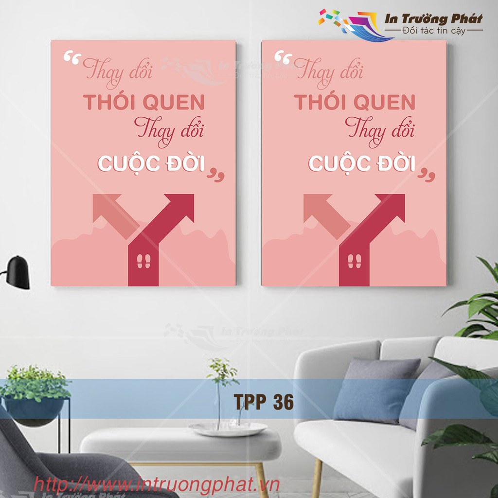 Tranh canvas treo tường tạo động lực, tranh canvas slogan hay trang trí văn phòng (giá tại xưởng)