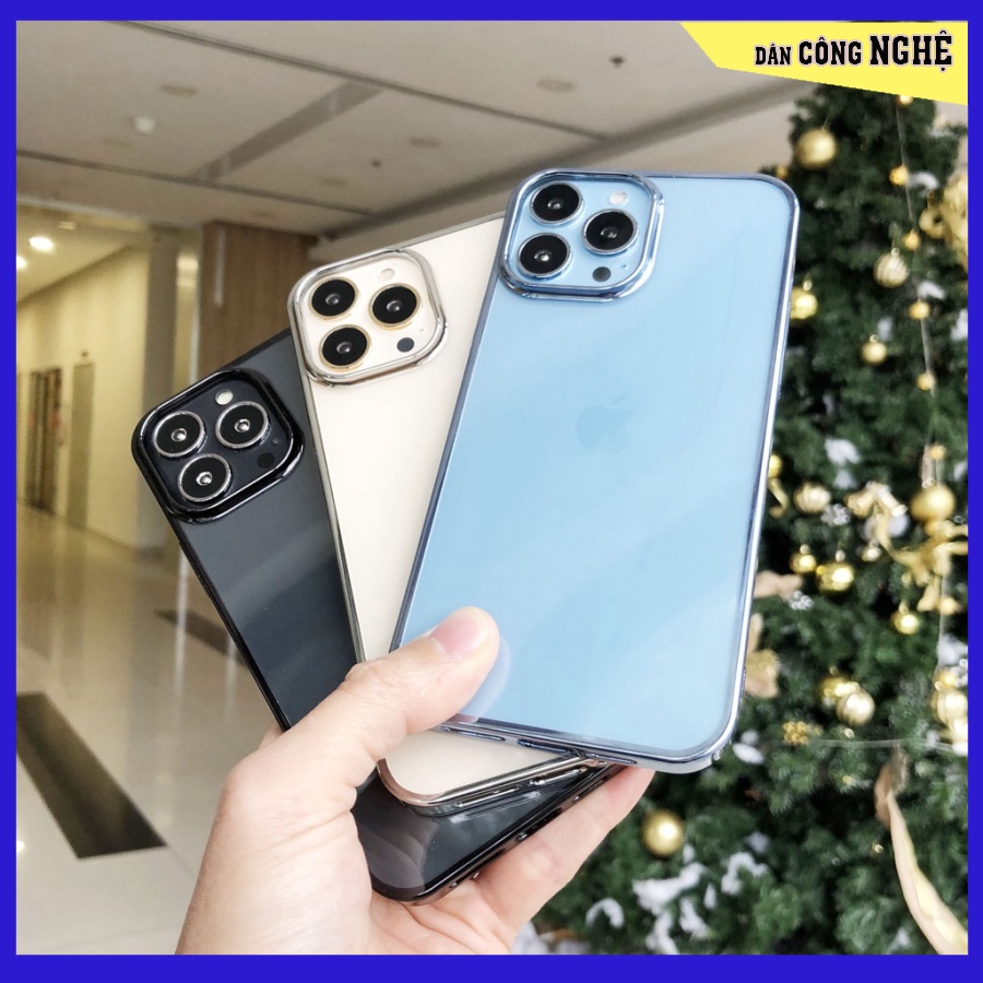 Ốp lưng trong bất tử viền màu Cao cấp iPhone 13 , 13 Pro , 13 Pro max