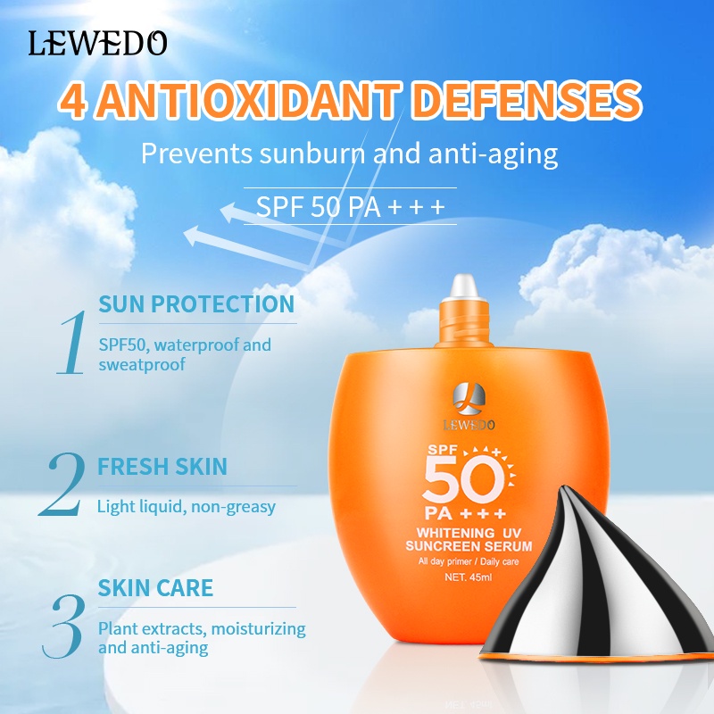 Kem chống nắng LEWEDO spf50 pa + + + + làm trắng da chống tia uv 45g