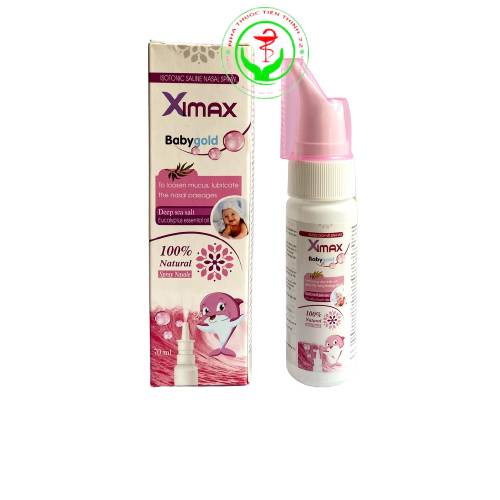 Dung dịch xịt vệ sinh mũi Ximax nước muối biển sạch sâu người lớn và Trẻ em chai 70 ml