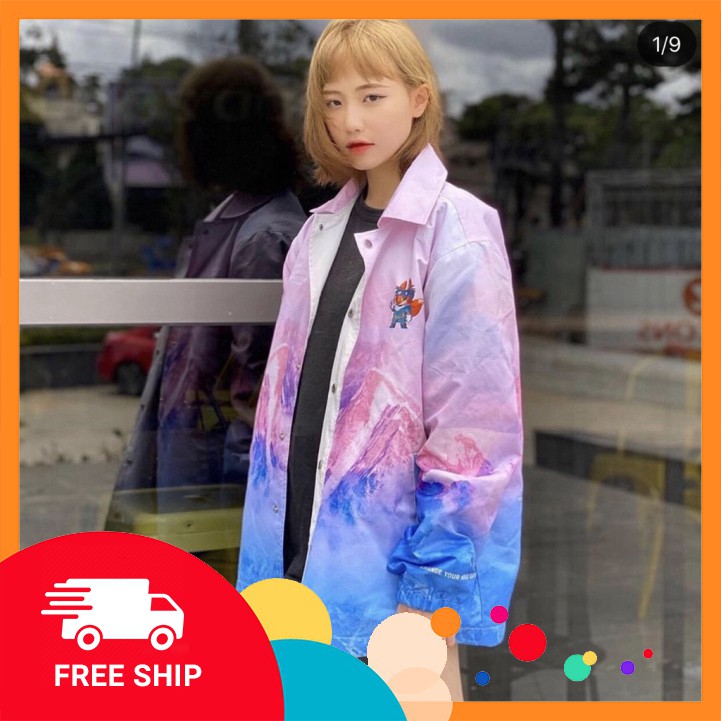 [HOT] ÁO KHOÁC DÙ 2 LỚP HỌA TIẾT MÀU LOANG 3D NỮ NAM COULE 2020 | BigBuy360 - bigbuy360.vn