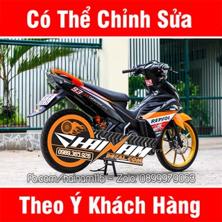 Tem Trùm Exciter 135 Đen cam Repsol