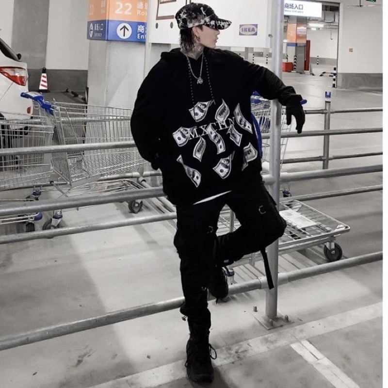 Áo hoodie hoạ tiết dollar