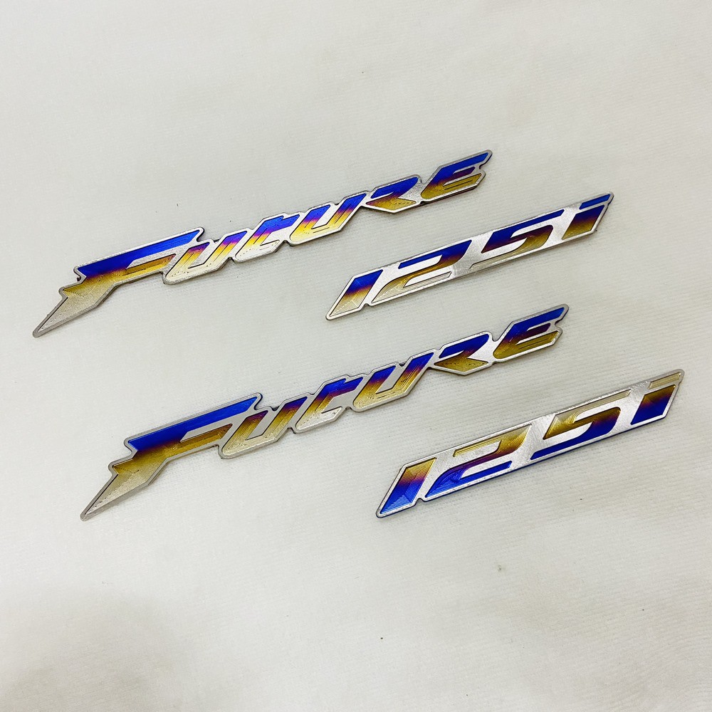 (Chuyên tem xe máy) COMBO cặp tem tên chữ xe máy và cặp tem chữ 125i chất liệu TITAN, keo dán 3M chắc chắn dán trangtri