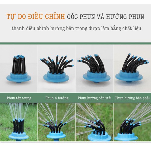 Vòi tưới cây tự động đa điểm phun Lionking KN232. Tặng kèm 1 khớp nối cấp nước cho vòi phun