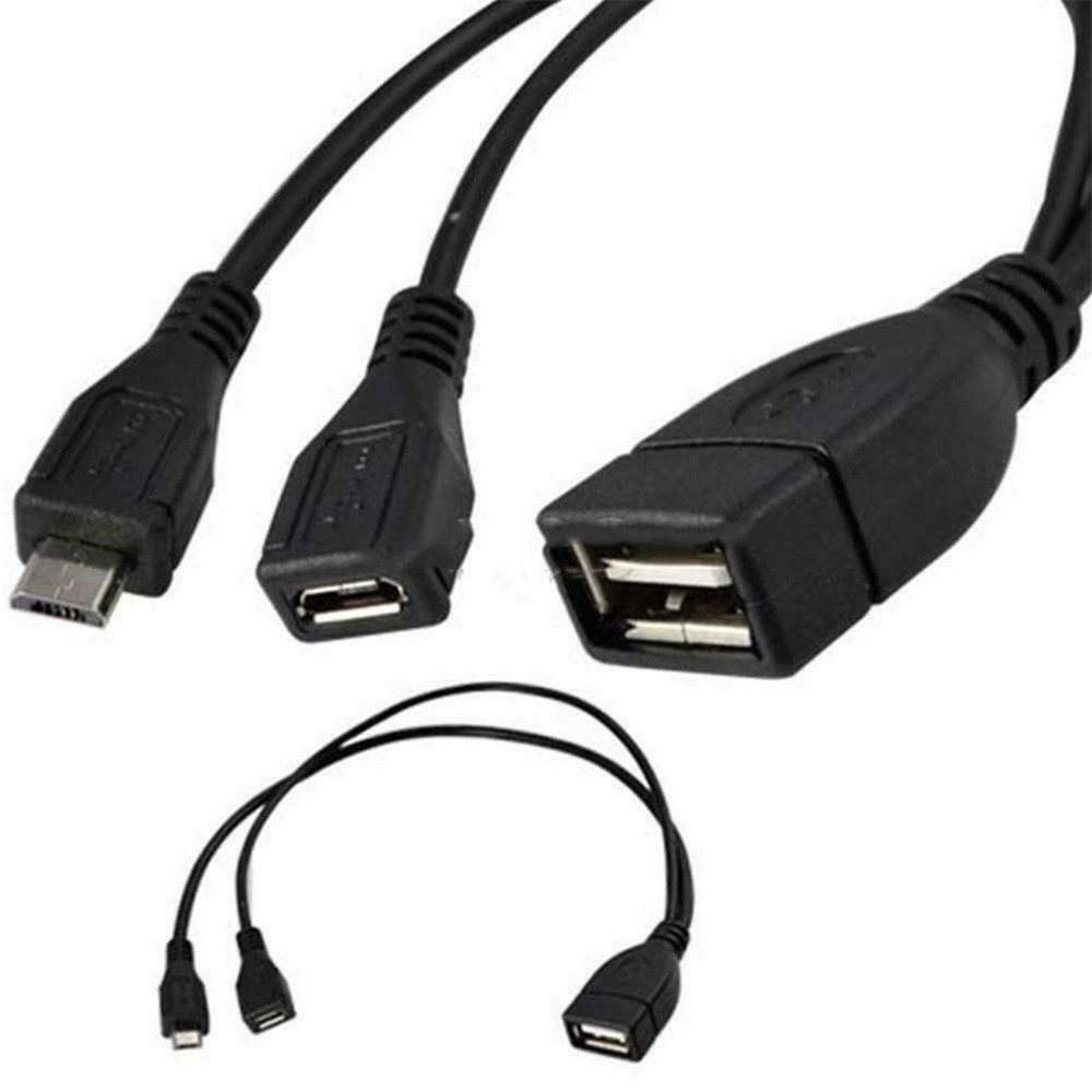 Cáp Chuyển Đổi Otg Micro Usb Chữ Y 20cm 2 Trong 1 Siêu Bền Nhiều Màu Sắc