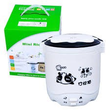 Nồi cơm điện 1L mini Rice Cooker nấu cơm - Tặng bộ thìa đũa Inox