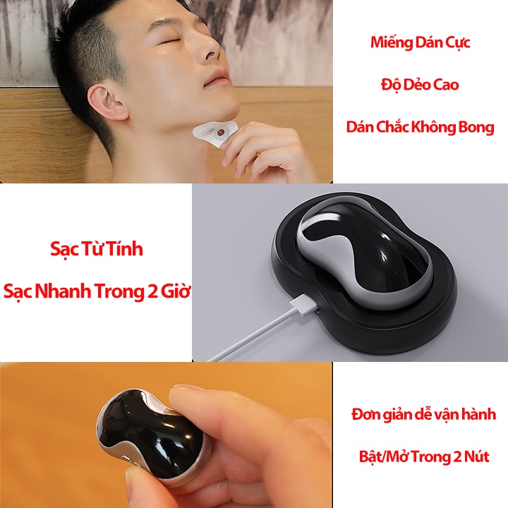 Máy Chống Ngáy Ngủ Dán Cằm Xung Nhịp Thế Hệ 3 - Thiết Bị Chống Ngủ Ngáy 6 Cường Độ Giảm Khô Miệng Khó Thở Khi Ngủ