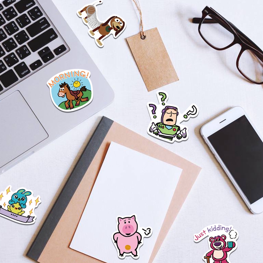 Bộ 50 Miếng Dán Hoạt Hình Disney Chống Nước Trang Trí Laptop/Guitar/Điện Thoại/Ván Trượt Không Thấm Nước