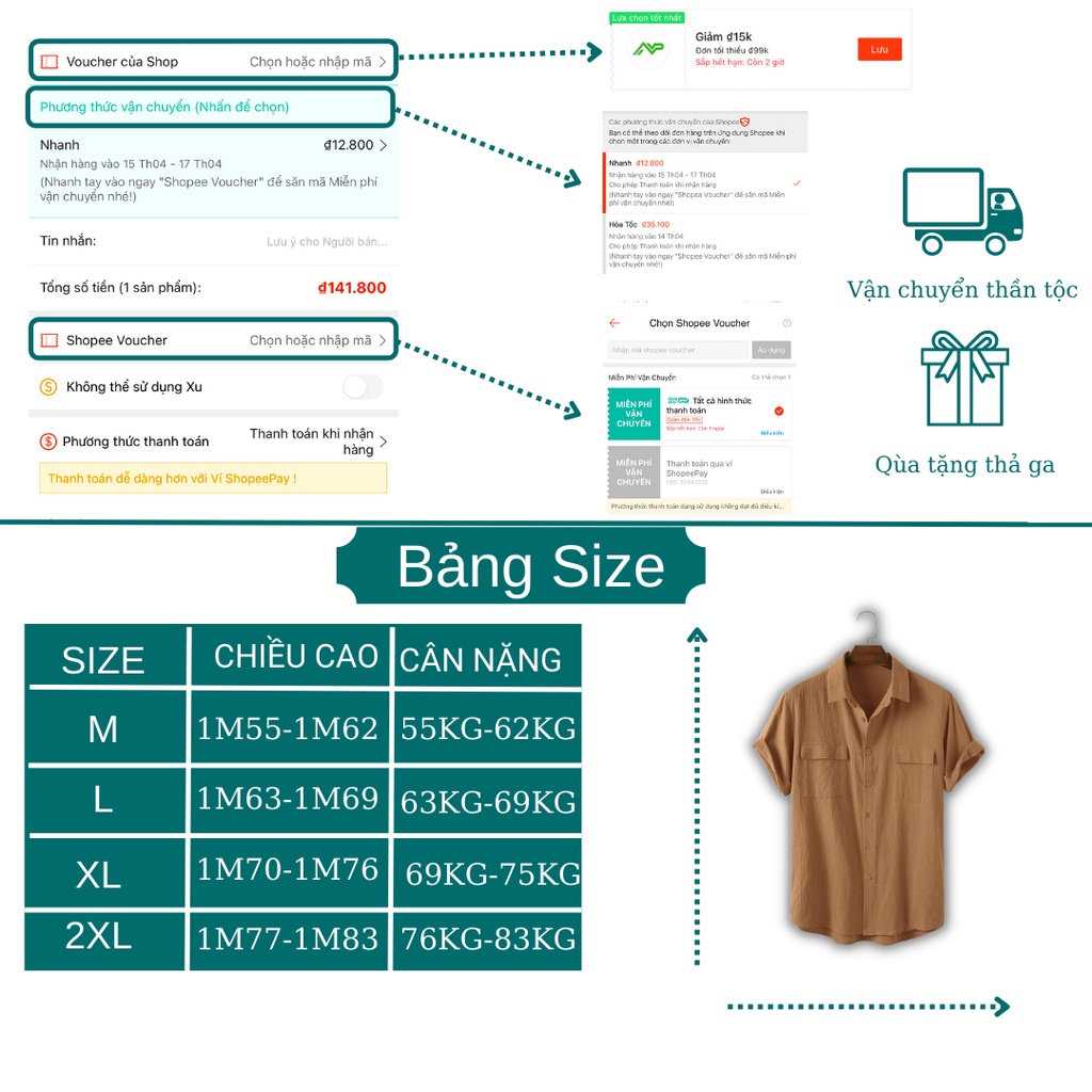 Áo sơ mi đũi cộc tay nam NPV chất đũi trẻ trung, năng động 4 màu cơ bản dễ phối đồ