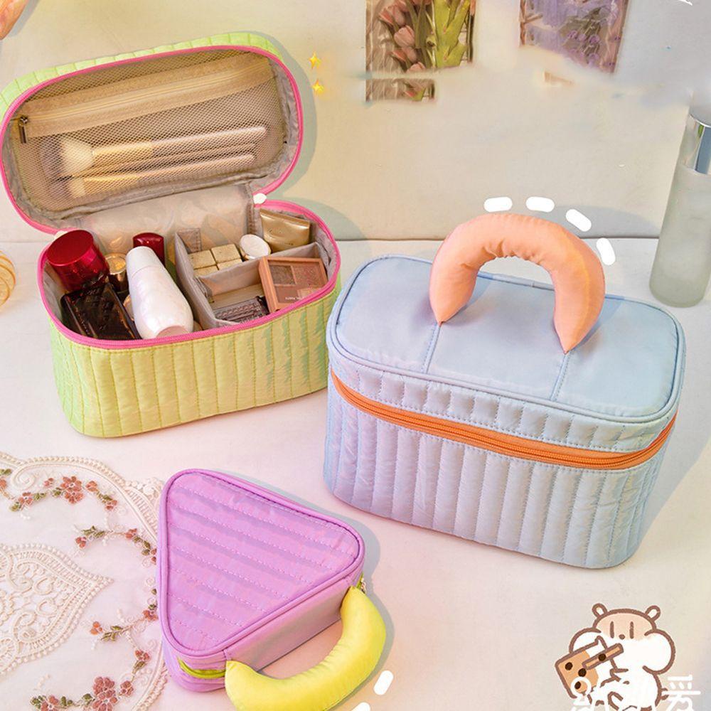 CABEZA Túi Đựng Mỹ Phẩm Đa Năng Hình Tam Giác / Vuông Cỡ Lớn Bằng Chất Liệu Nylon Thời