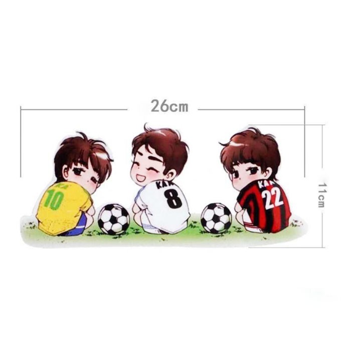 Miếng Dán Trang Trí Xe Ô Tô Hình Cầu Thủ Bóng Đá Nổi Tiếng Ronaldo Messi Kaka TOO-STORE