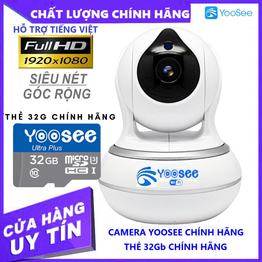 Camera Yoosee 2.0MP 1080 Pixel Tiếng Việt - Thẻ 32G Chính Hãng Yoosee