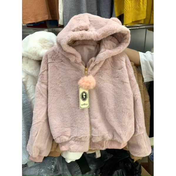 Áo Khoác Lông Gấu Thời Trang Nữ 1 Lớp Lông Vũ siêu Mềm Mượt | BigBuy360 - bigbuy360.vn