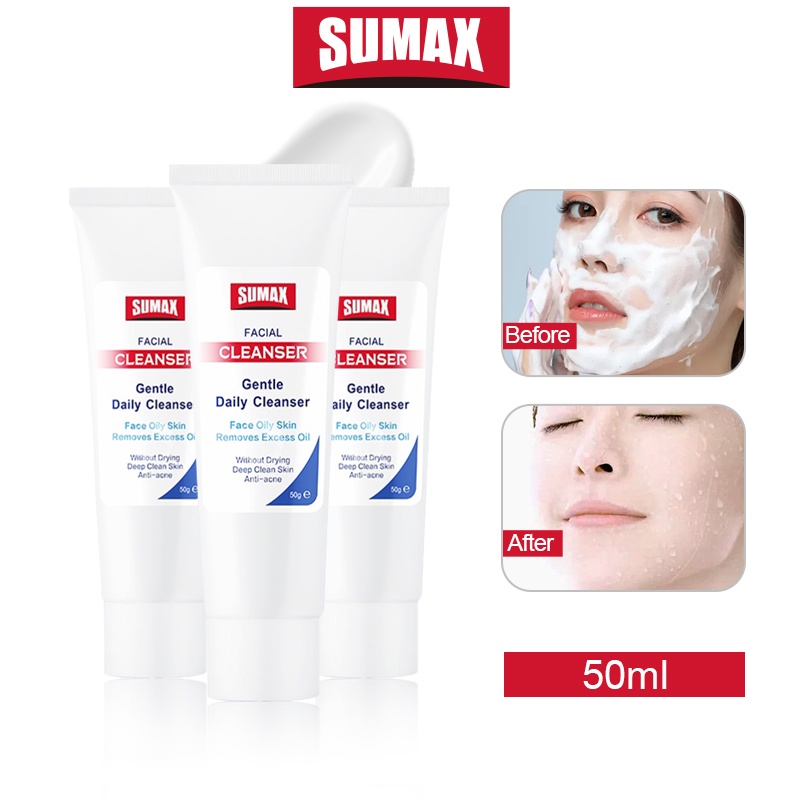 Sữa rửa mặt SUMAX hàng ngày dịu nhẹ dưỡng ẩm và làm tươi mới 50ml