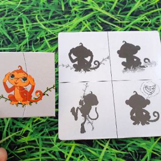 GHÉP HÌNH 2 MẢNH & TÌM BÓNG CON VẬT