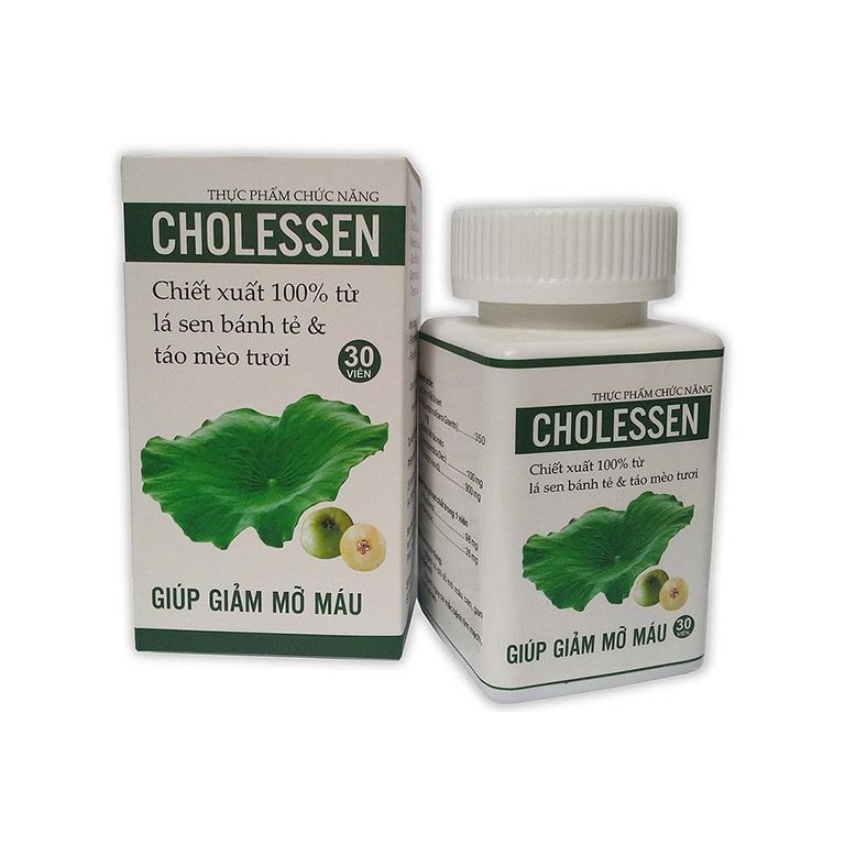 Viên Uống Cholessen Hộp 30 viên- Hạ mỡ máu, giảm gan nhiễm mỡ.