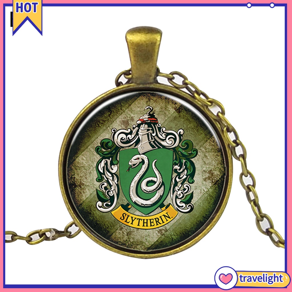 (Travelight) Vòng cổ mặt đá quý tròn họa tiết hoạt hình Gryffindor