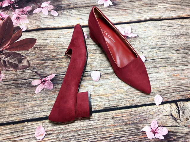 Charles and Keith 3cm lưỡi gà mũi nhọn