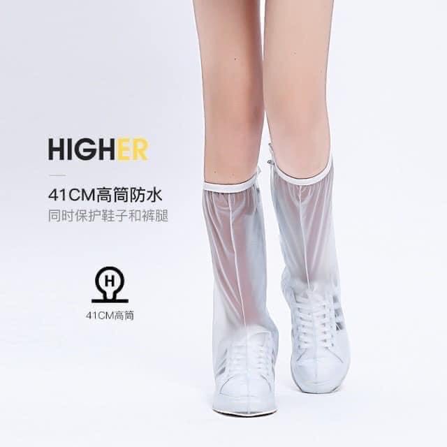 Ủng bọc giày 🔸VÔ CÙNG TIỆN LỢI🔸 đồ bọc giày đi mưa cổ cao - Đế cao su - Chống nước - Chống trượt - Nhựa PVC cao cấp