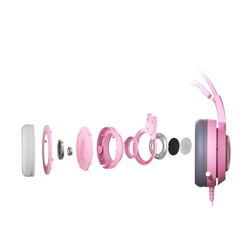 Tai nghe chụp tai Somic g951s-pink chốt cắm 3.5mm có đèn LED