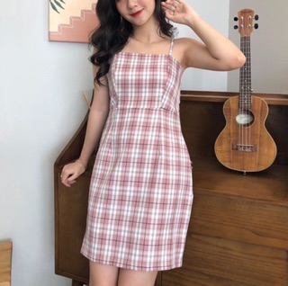 Váy 2 dây kẻ 847