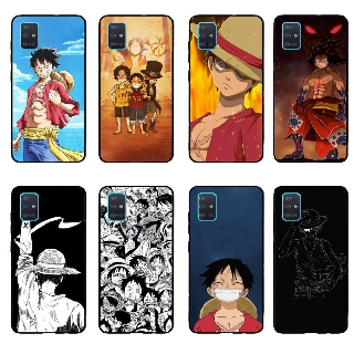 ỐP LƯNG SAMSUNG A51-A71 IN HÌNH LUFFY MŨ RƠM- LF