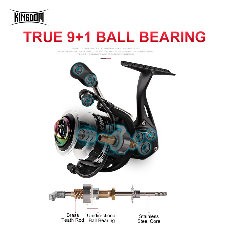 Máy Câu Cá Kingdom 800 / 2000 / 3000 9 + 1 Tối Đa 4.5kg Chuyên Dụng Chất Lượng Cao