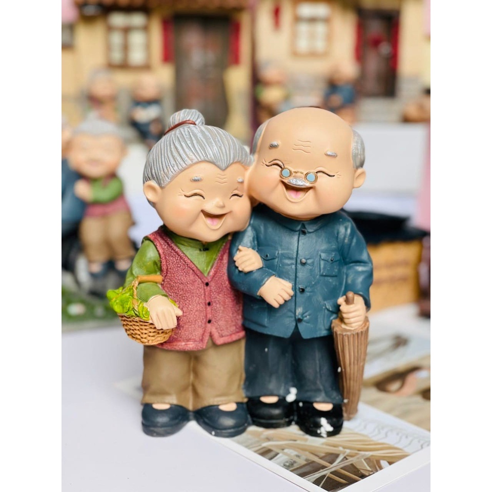 Tượng ông bà tôi Tượng ông bà hạnh phúc decor trang trí tổng hợp