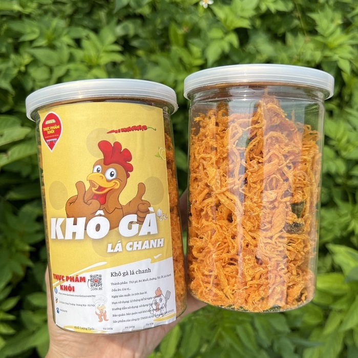 Khô gà lá chanh 500gr hàng chuẩn  vị cay nhẹ, thịt dai ngon ngọt thịt giá siêu tốt