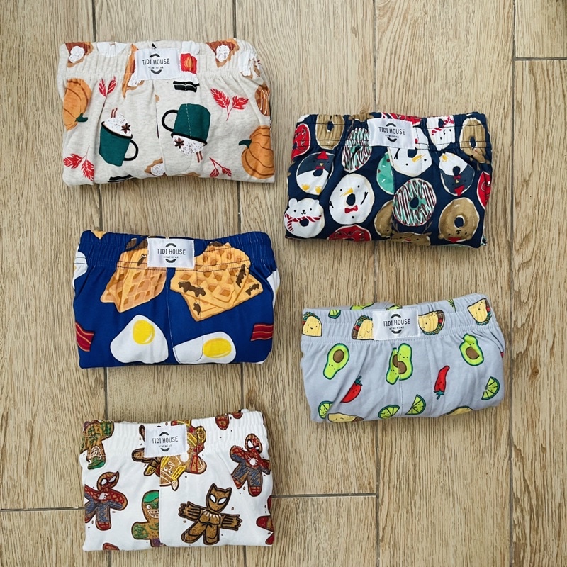 Combo 5 Quần đùi nam TIDI HOUSE  - Mặc ở nhà, mặc ngủ, chất liệu thun cotton co giãn - GIAO MẪU NGẪU NHIÊN