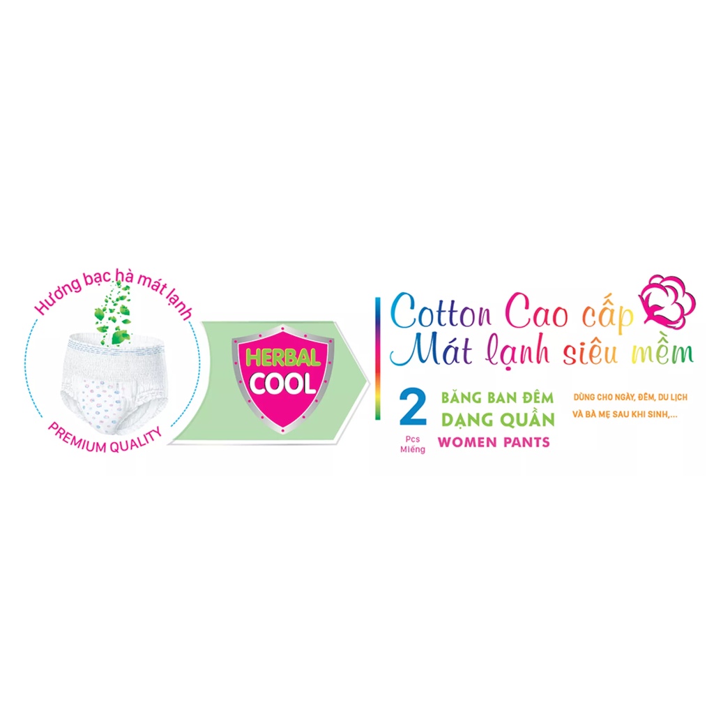 Bộ 3 gói Băng vệ sinh dạng quần SHANA tiện lợi, mềm mại 2 chiếc/gói