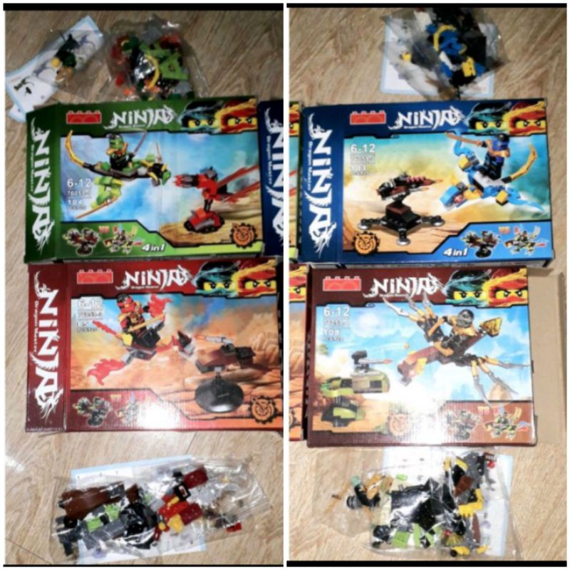Lắp ráp 1 hộp LegoNinja Rồng 76059 có nhiều chi tiết bằng nhựa