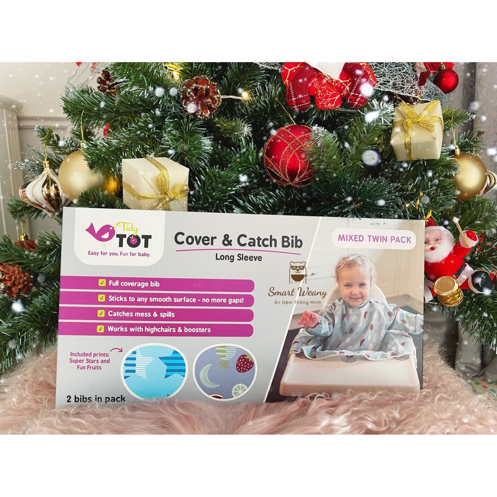 Combo 2 yếm TIỂU QUÝ TỘC có cốc hút chân không - [Tidy Tot UK] Twin Pack