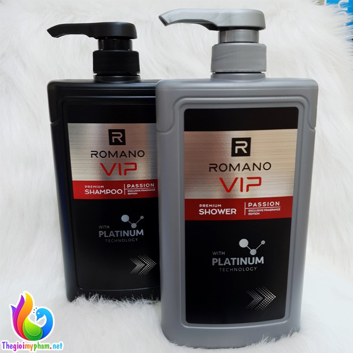 Dầu Gội Romano Vip Passion 650g/Sữa Tắm Romano Vip Passion 650g