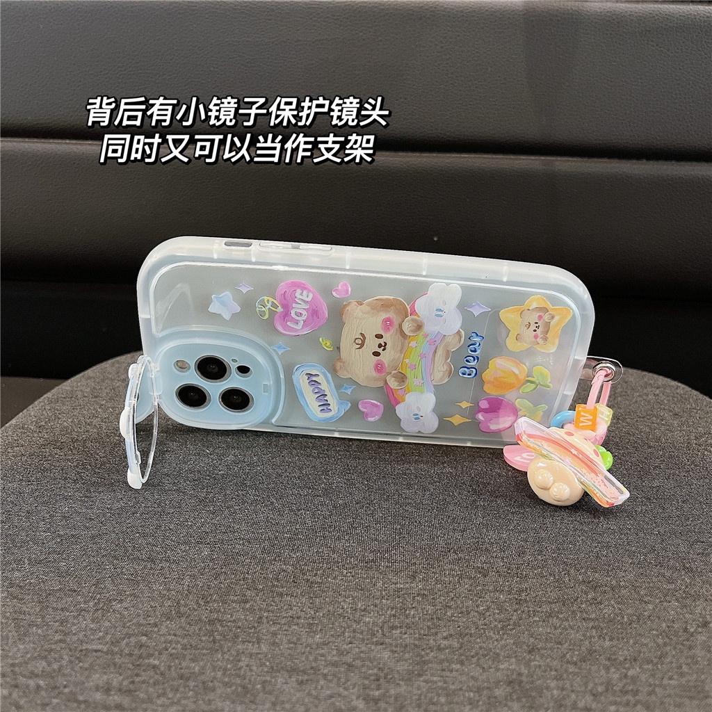 Ốp Điện Thoại TPU Mềm Tích Hợp Gương Trang Điểm Cho iphone Case 13 Pro Max 12 Pro Max