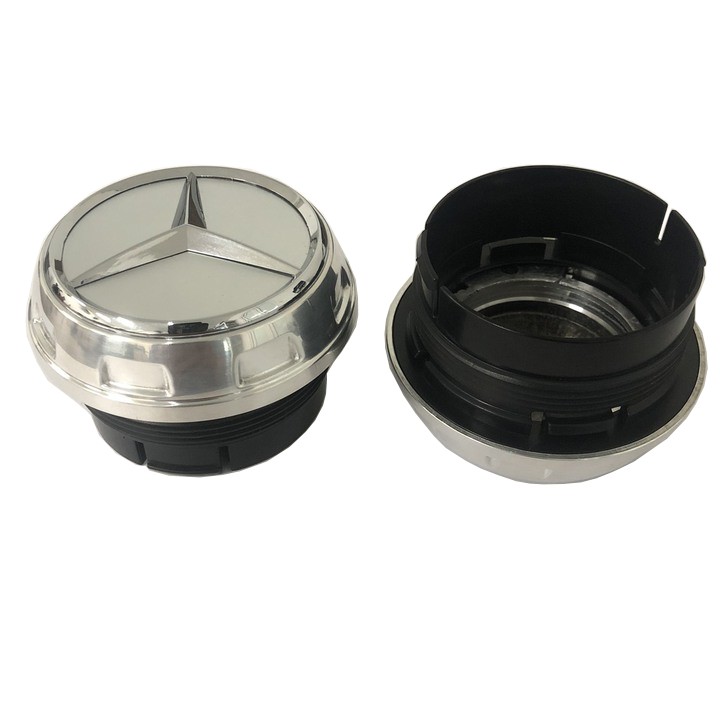 01 CHIẾC Logo chụp mâm, ốp lazang bánh xe ô tô Mercedes và Maybach TY-65 Đường kính ngoài 65MM