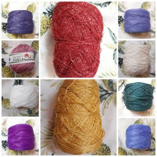 🌹🌿❤ Thanh lí sợi cotton nhật sợi kim tuyến / Thanh lý len sợi