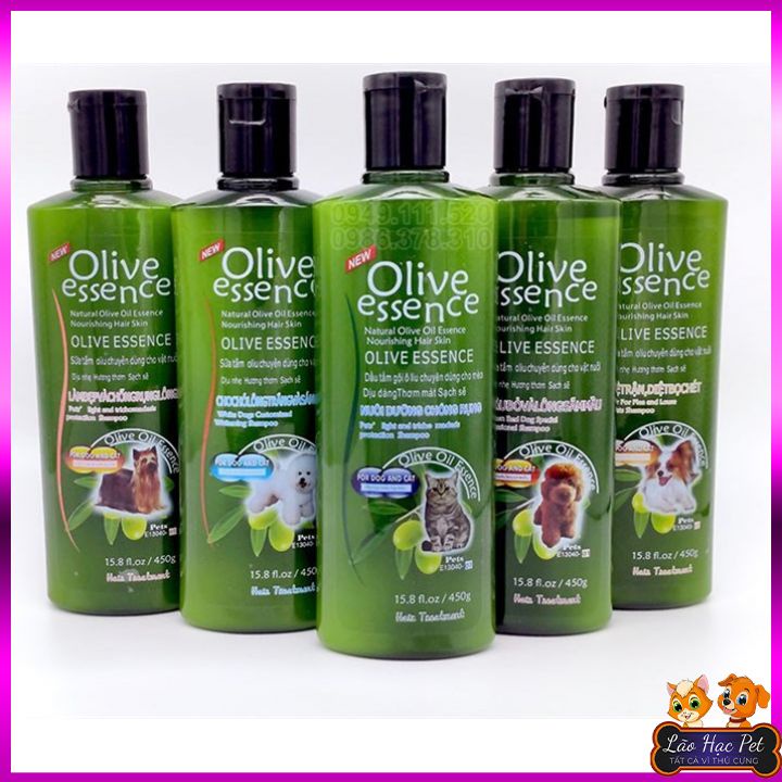 Sữa tắm cho chó mèo lông NÂU ĐỎ và LÔNG MÀU - Combo Sữa tắm SOS + OLIVE