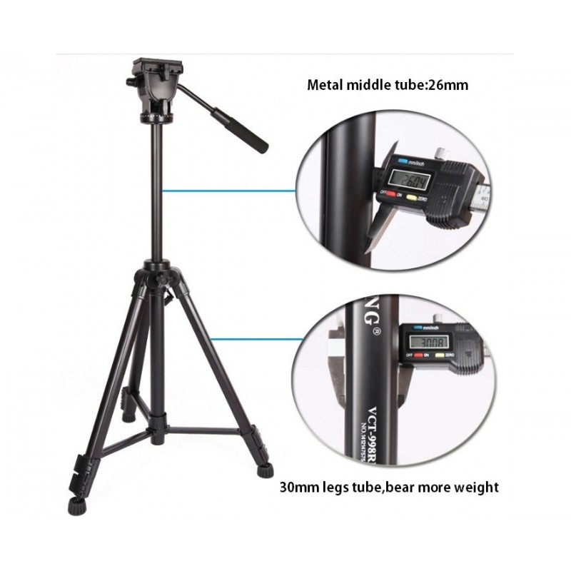 CHÂN MÁY ẢNH TRIPOD YUNTENG VCT-998+Gá kẹp điện thoại