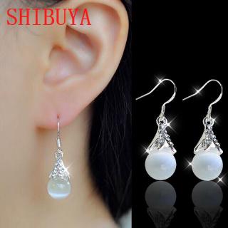 Bông Tai Hình Giọt Nước Đính Đá Opal Phong Cách Hàn Quốc Thời Trang Cho Nữ