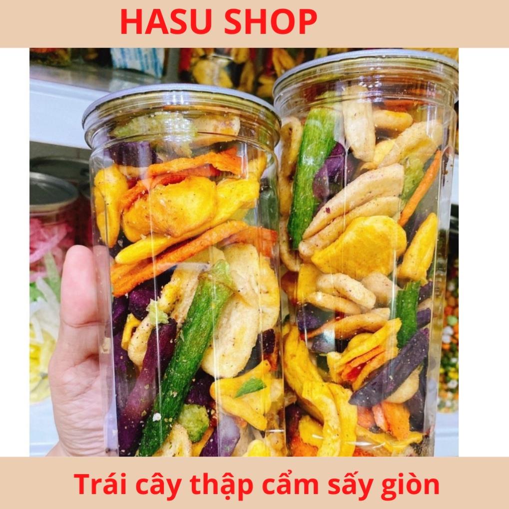 Trái cây thập cẩm sấy giòn , nguyên miếng, giòn rụm, không dầu,hủ 270g