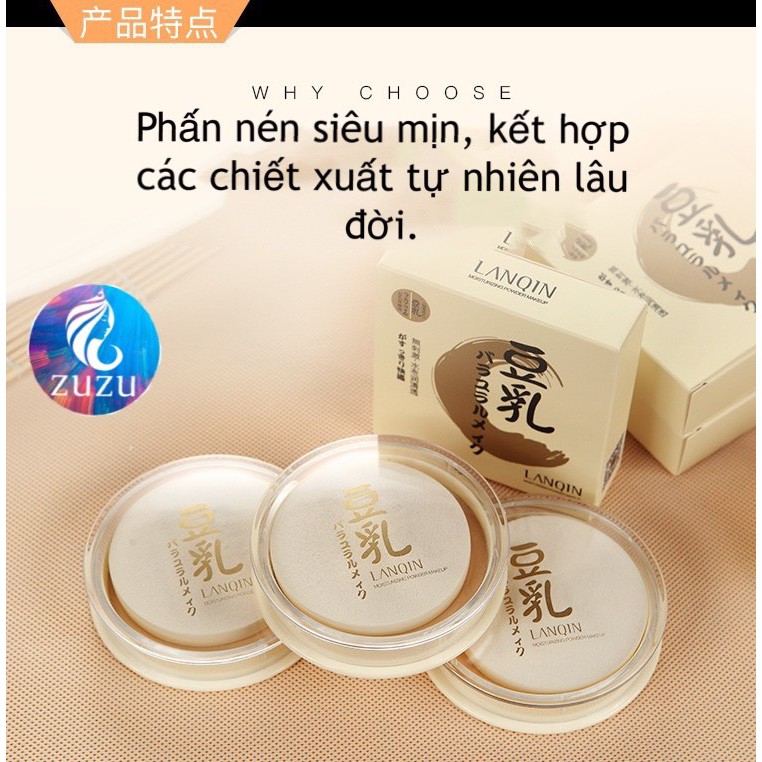 [P01] Phấn phủ dạng nén, Phấn nền Lideal Chiết Xuất Đậu Nành Cao Cấp làm sáng da giữ lớp trang điểm lâu trôi | BigBuy360 - bigbuy360.vn