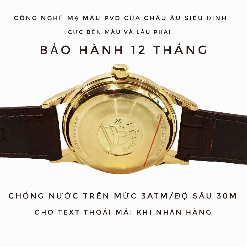 Đồng hồ nam O.MEGA, dòng cổ điển hot nhất hiện nay, dây da cao cấp, kính cong, chống nước, bảo hành 1 năm | BigBuy360 - bigbuy360.vn