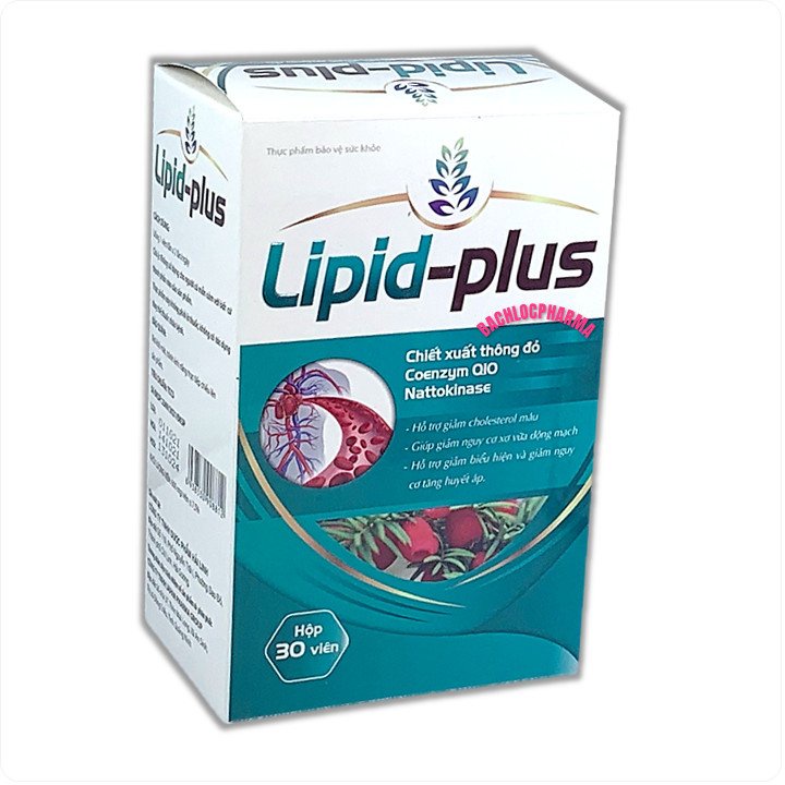 Viên Uống Giảm Mỡ Máu Lipid Plus Hỗ trợ giảm cholesterol máu, giúp giảm nguy cơ xơ vữa động mạch,