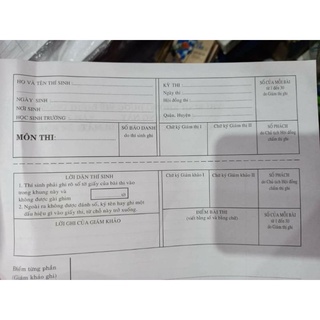 Giấy thi phách ngang khổ A3