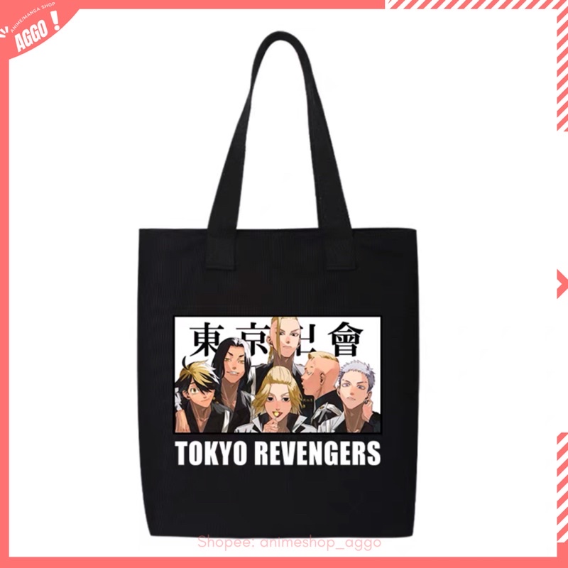 [NHIỀU MẪU] Túi Tote Anime Tokyo Revengers Đen Cá TínhEU