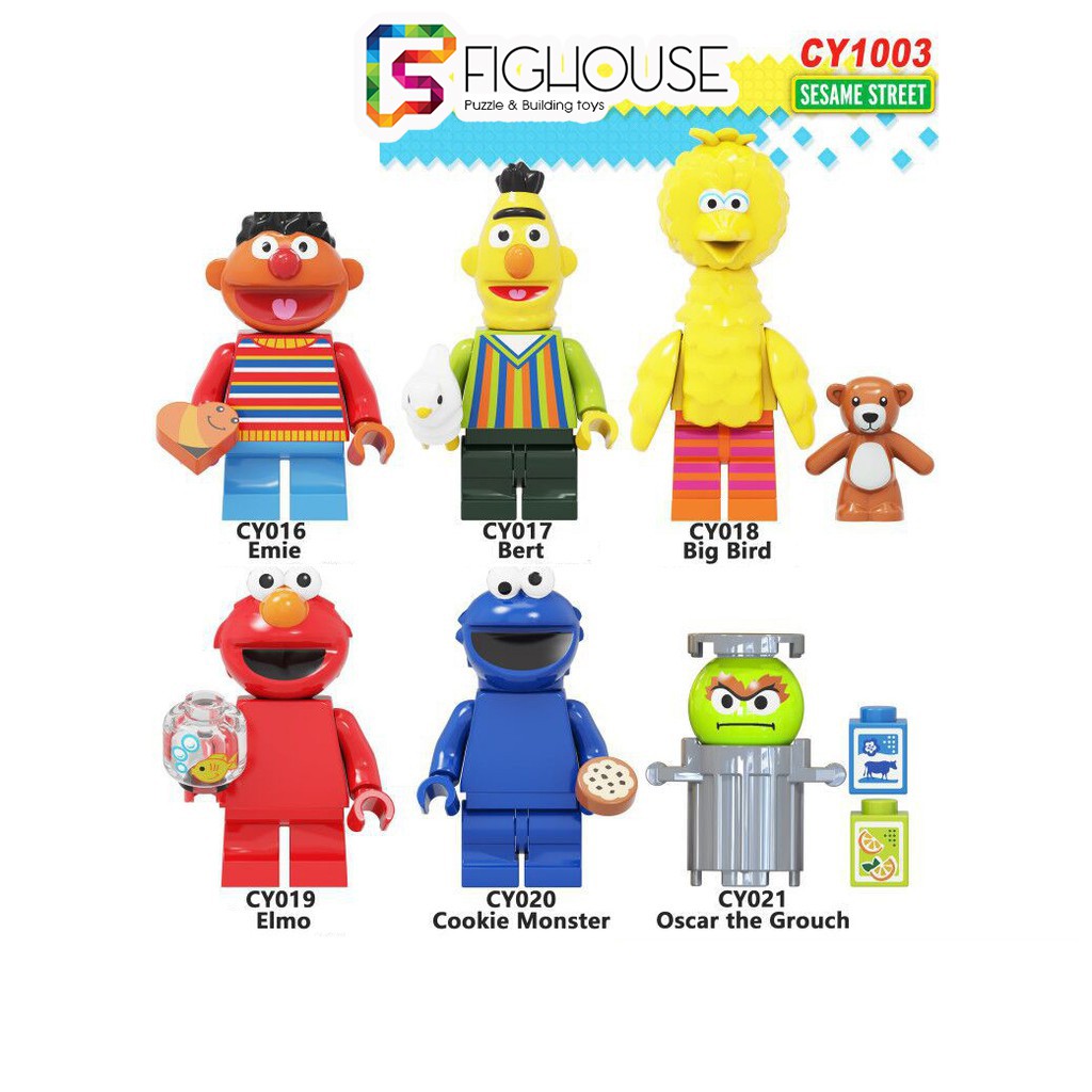 Xếp Hình Minifigures Các Nhân Vật Sesame Street - Đồ Chơi Lắp Ráp non-lego CY1003 [B7]