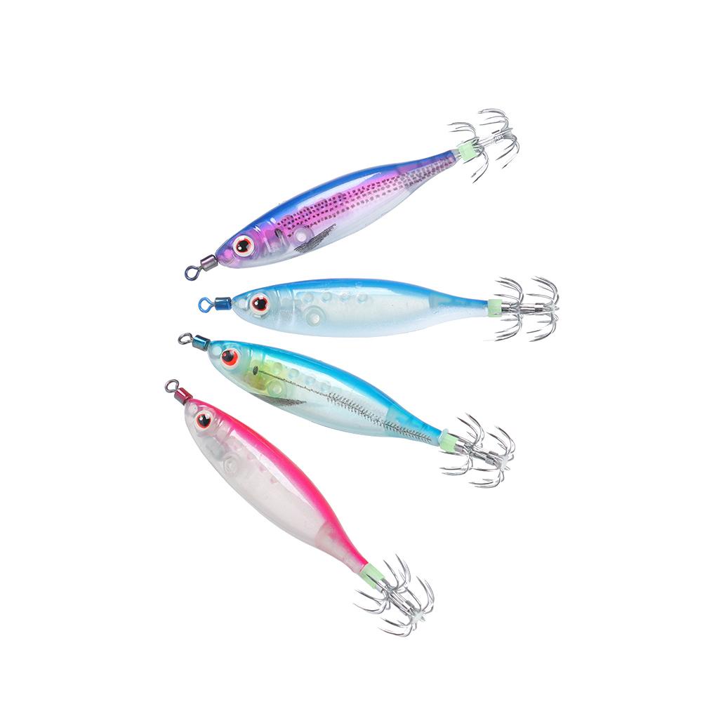 MYRONGVN Mồi Câu Cá Giả Hình Tôm Bằng Gỗ Phát Sáng Độc Đáo