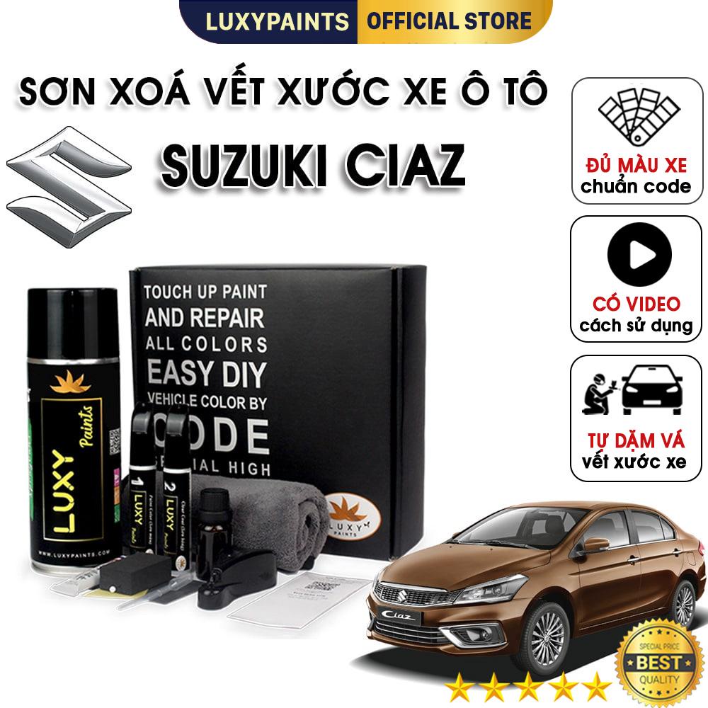 Sơn xóa vết xước xe ô tô Suzuki Ciaz LUXYPAINTS, màu chuẩn theo Code dễ sử dụng độ bền cao - LP01SUCI